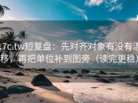 17c.tw短复盘：先对齐对象有没有漂移，再把单位补到图旁（读完更稳）