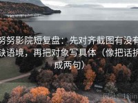 努努影院短复盘：先对齐截图有没有缺语境，再把对象写具体（像把话拆成两句）