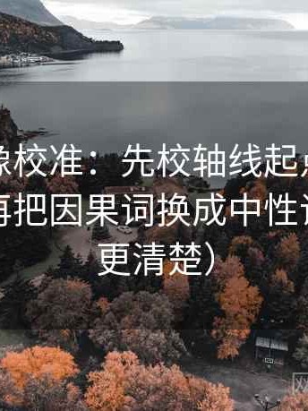 微密圈像校准：先校轴线起点有没有动过，再把因果词换成中性词（读完更清楚）