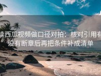 读西瓜视频做口径对拍：核对引用有没有断章后再把条件补成清单